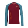 мужская футболка Karpos Lavaredo Jersey LS Гранат/Живокост